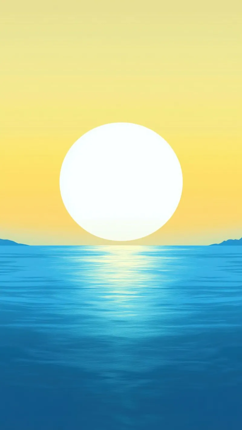 Sole bianco su mare turchese pellicola backlit da Affiches Soleil & Déco Lumineuse – Sunny