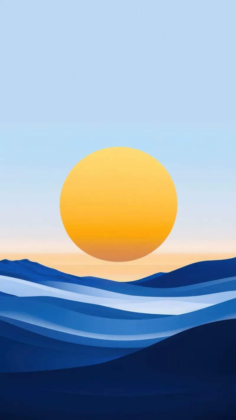 Blue waves under an orange sun forex plate by Affiches Soleil & Déco Lumineuse – Sunny