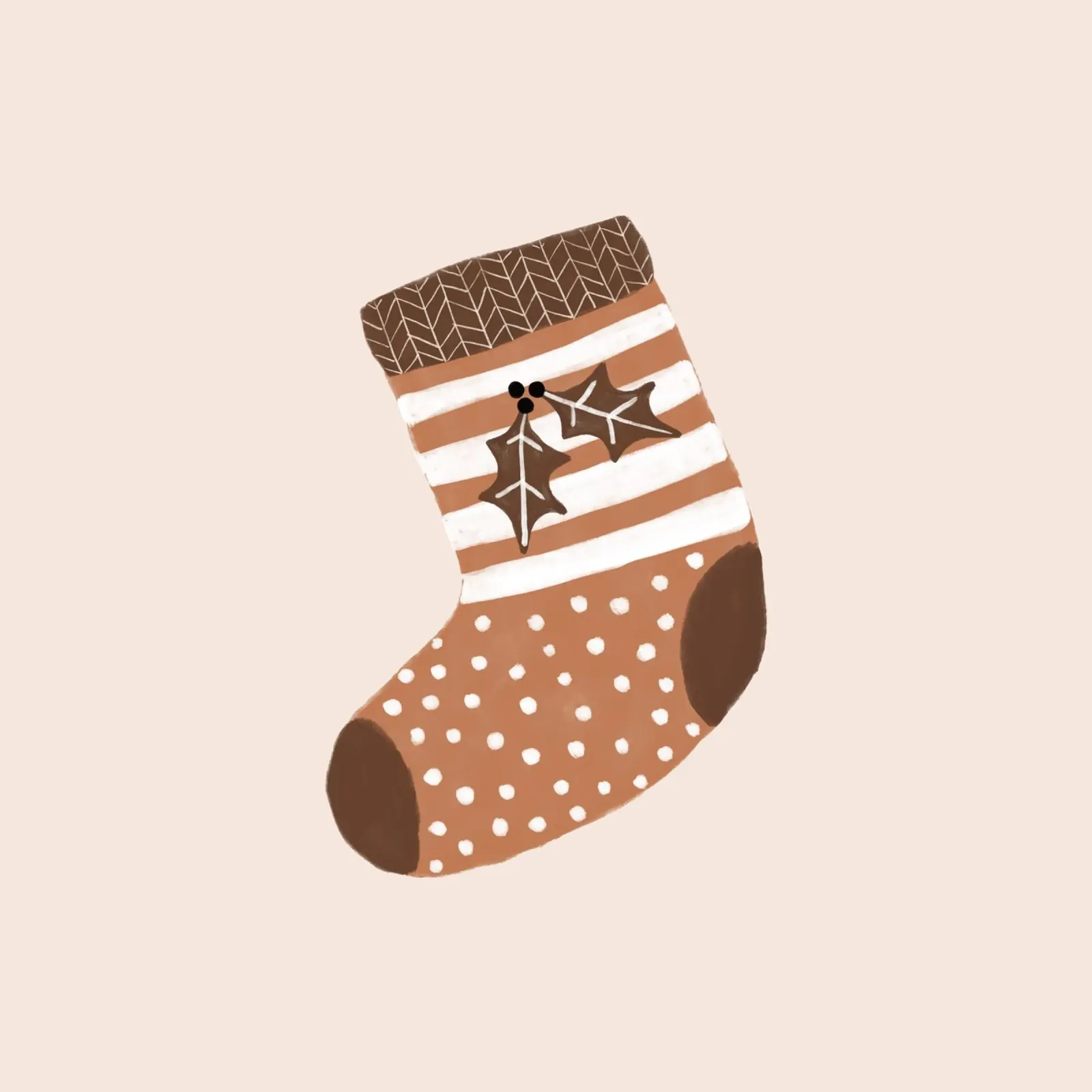 Blush Xmas Stocking Acryl-Glas von Orara Studio