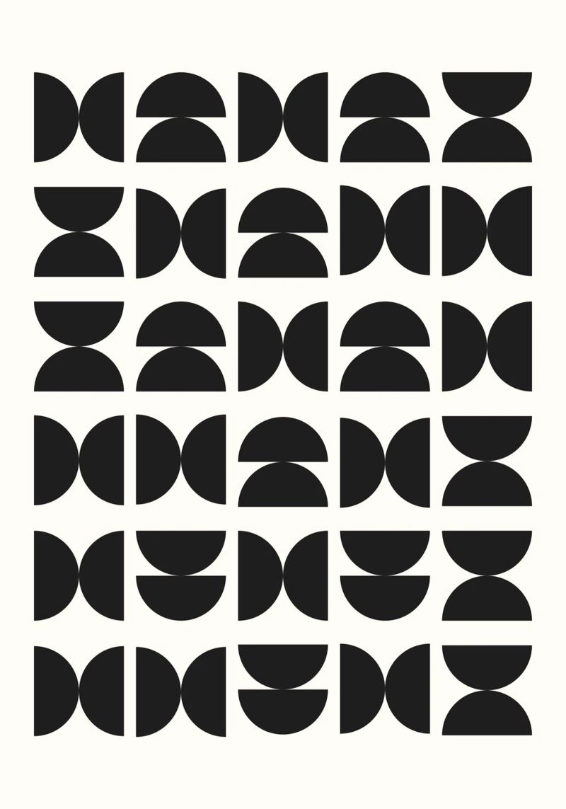 Abstract Boho mid century Pattern 09 poster de Paigaam Studio