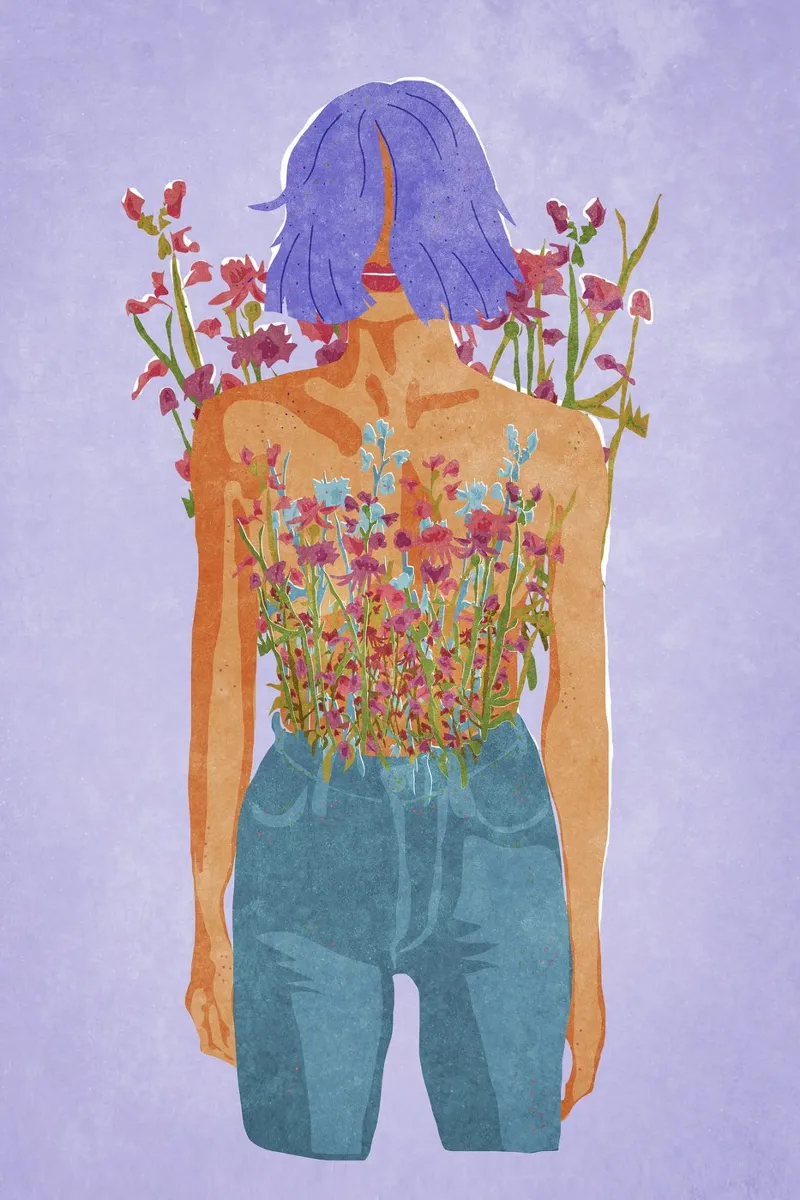Blooming Feminity pellicola backlit da Illustration Raissa Oltmanns