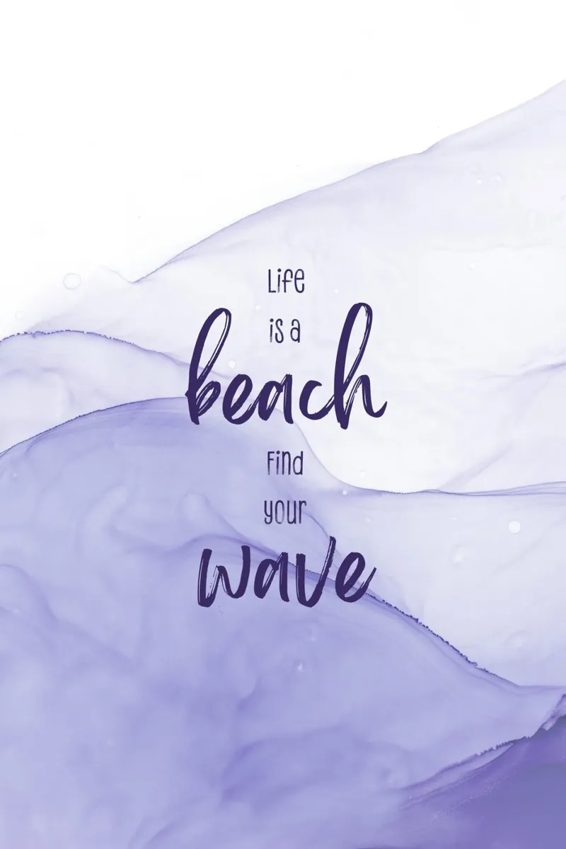 Life is a beach. Find your wave. | floating colors pellicola backlit da Melanie Viola