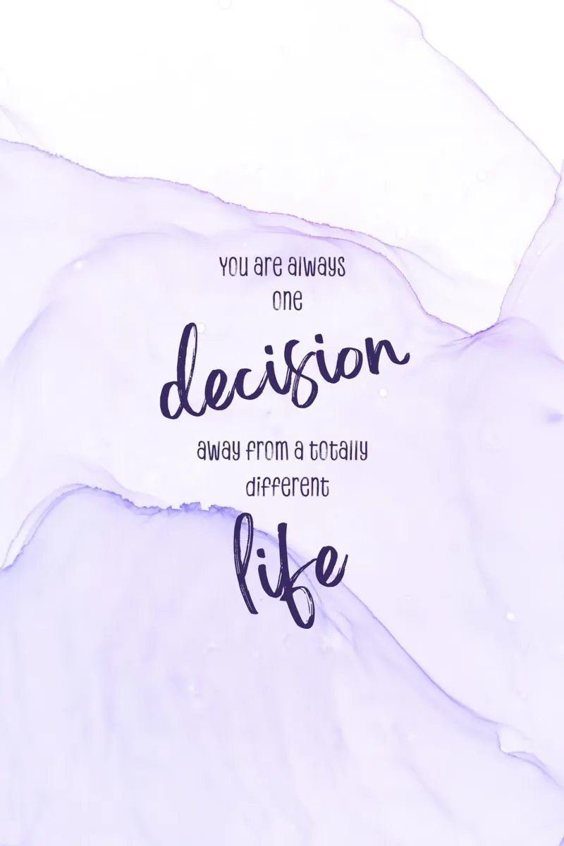 One decision away from a different life | floating colors pellicola backlit da Melanie Viola