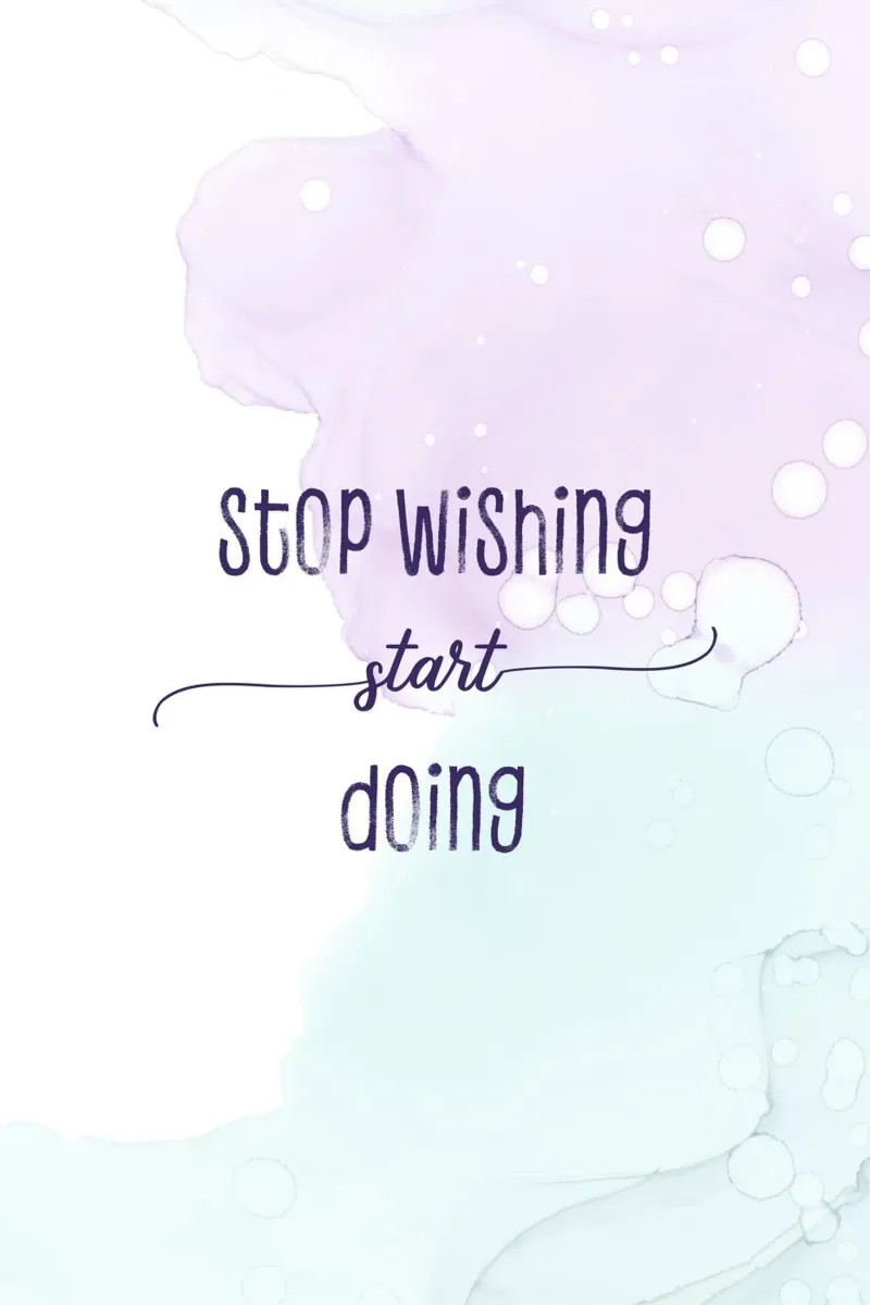 Stop wishing start doing | floating colors pellicola backlit da Melanie Viola