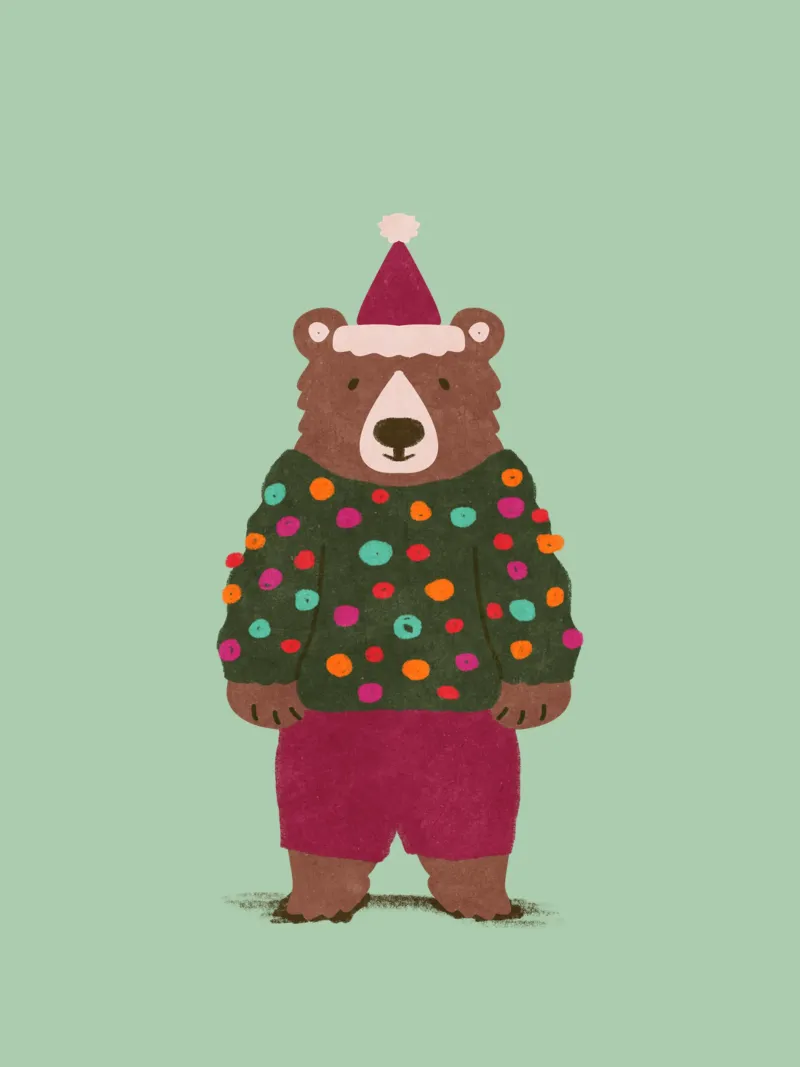 Weihnachtsbär hahnemühle de Illustration Raissa Oltmanns