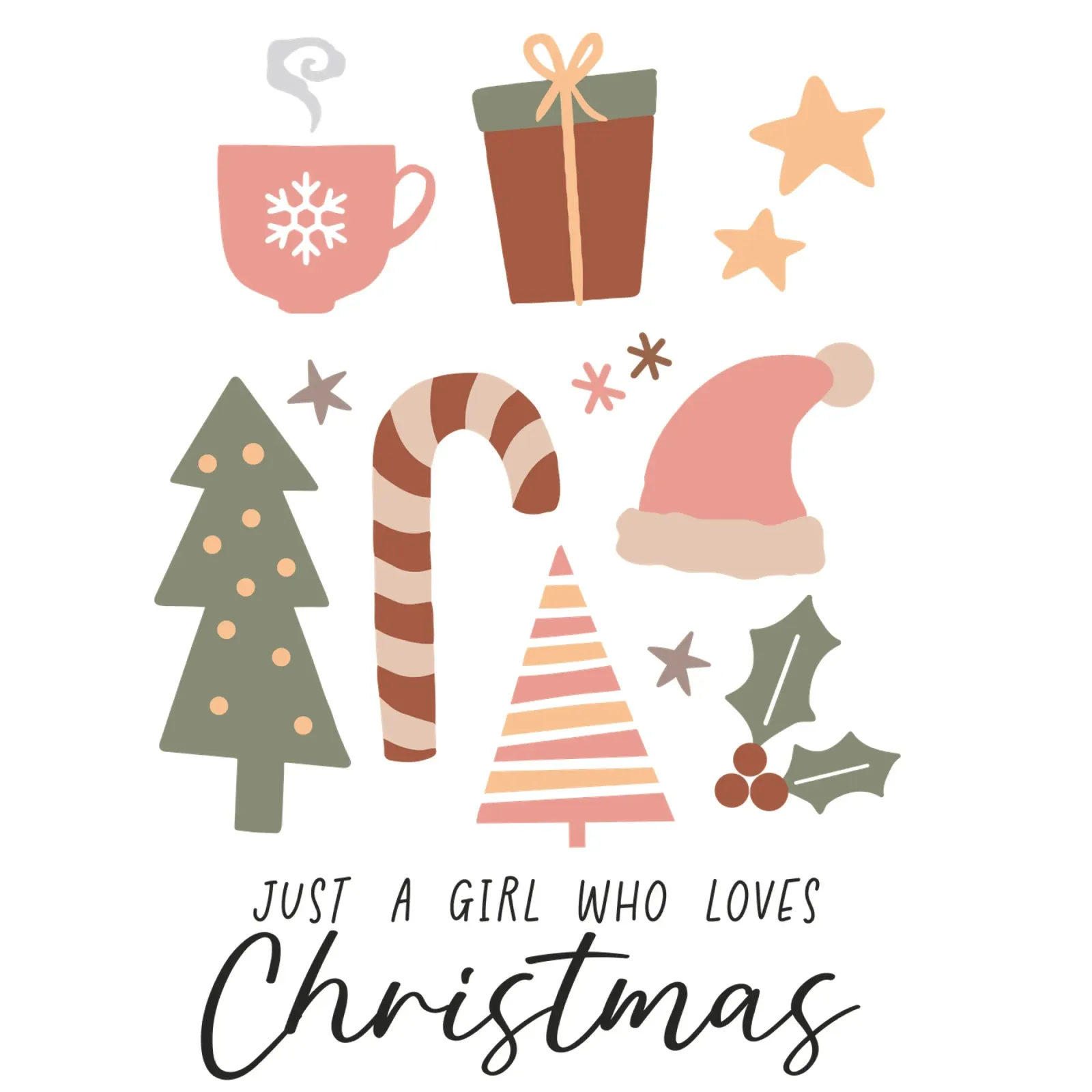Just a girl who loves Christmas backlit folie van LOVS DESIGN