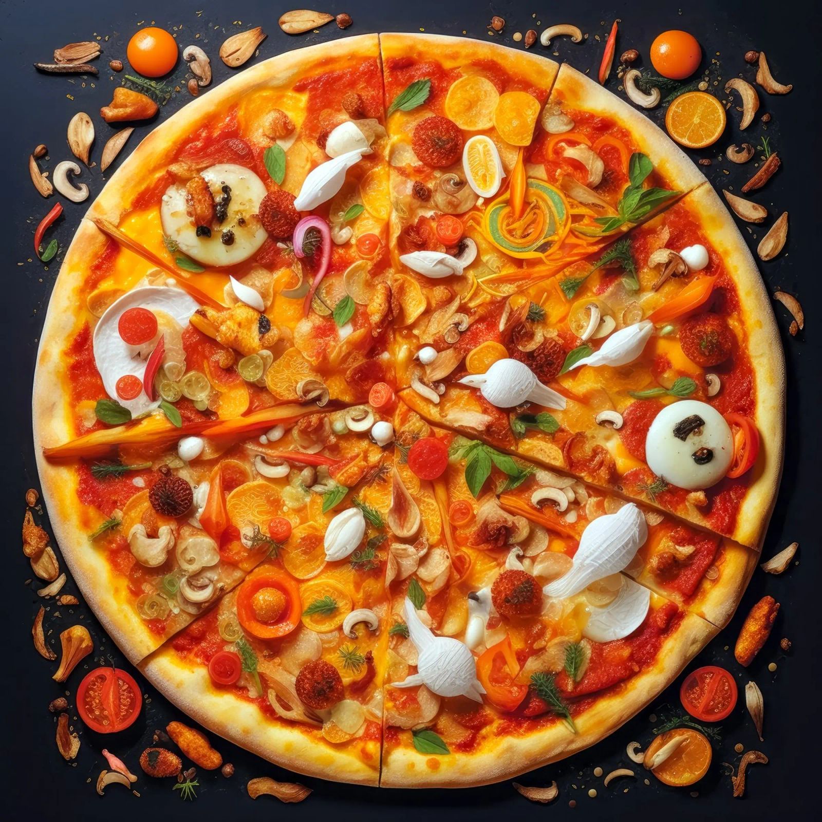 capricciosa pizza time poster de Justyna Jaszke JBJart