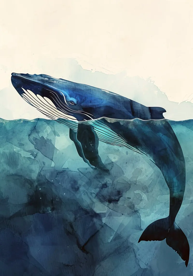Vita oceanica delle balene pellicola backlit da Justyna Jaszke JBJart