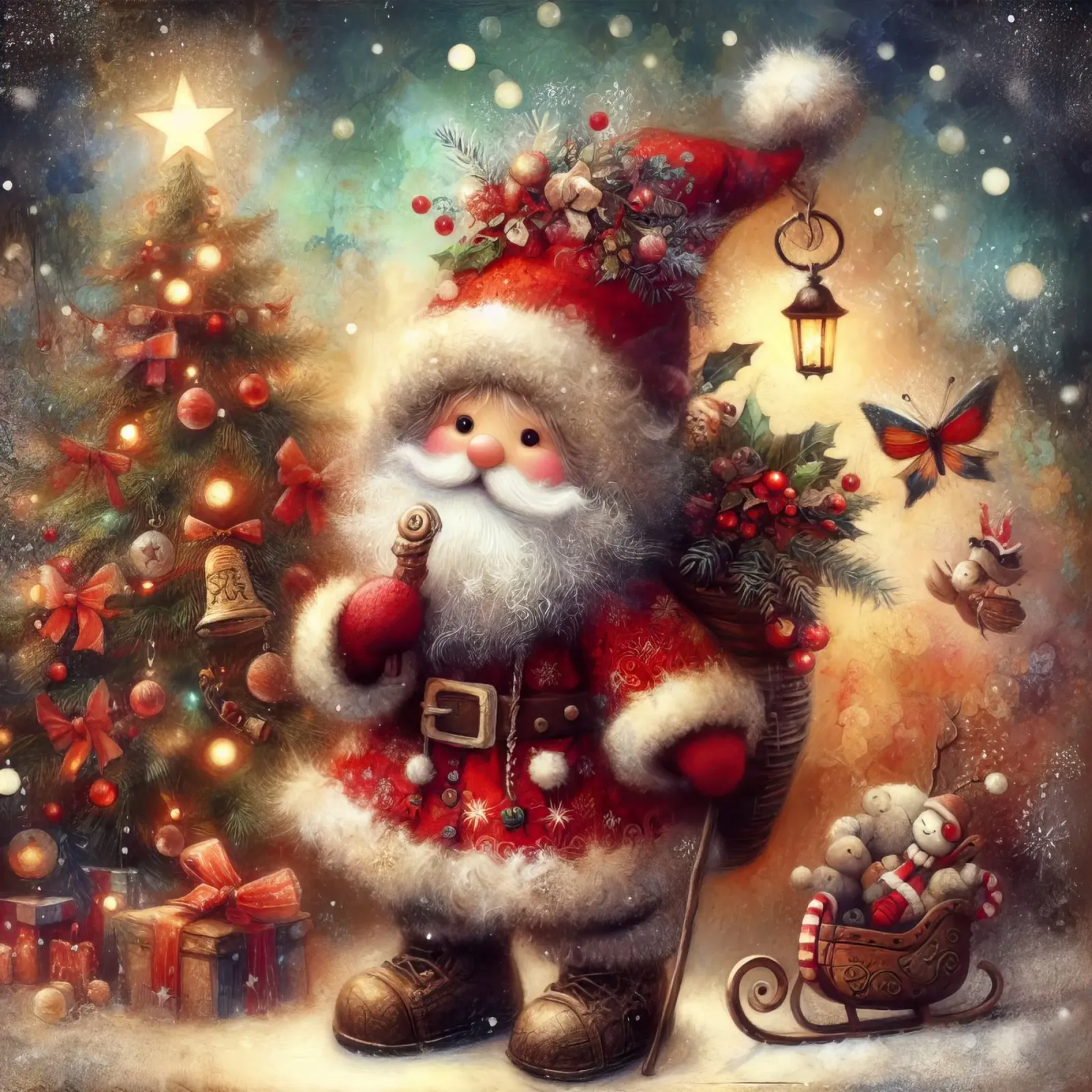 Santa Claus hahnemühle by 🎁 ARTVI-SHOP