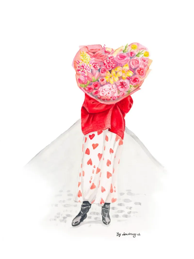 Valentine'S Day in Paris tela con Cornice a cassetta da byaudreyd