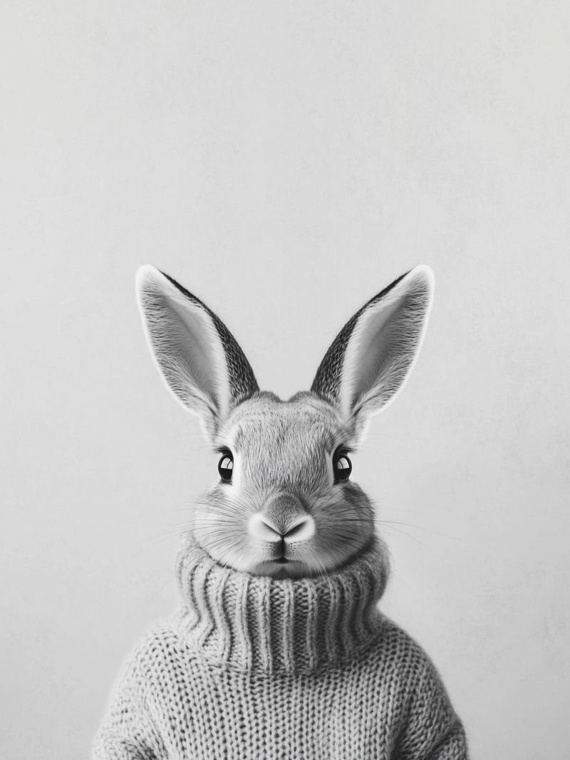 Hasen Portrait Luis poster by Carinaprint