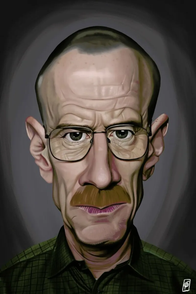 Bryan Cranston pellicola backlit da Rob Art | Illustration