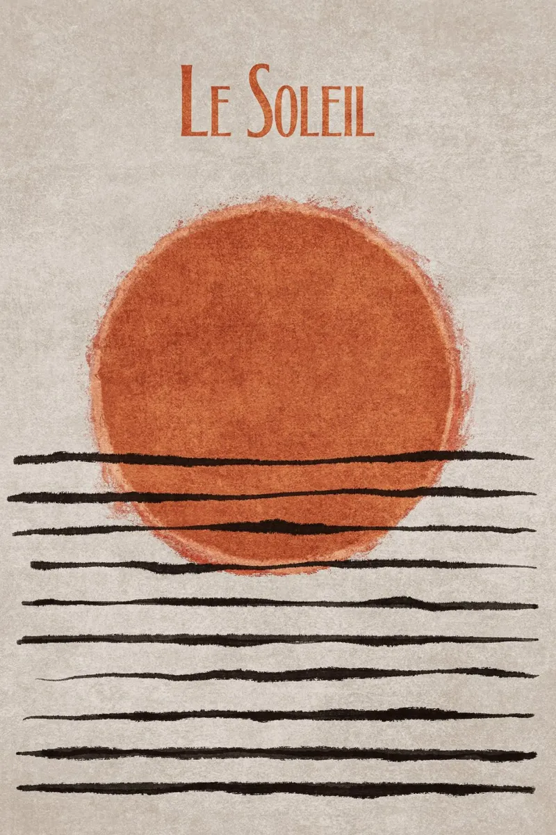 Emel Tunaboylu - Le Soleil poster con telaio in legno da The Artcircle