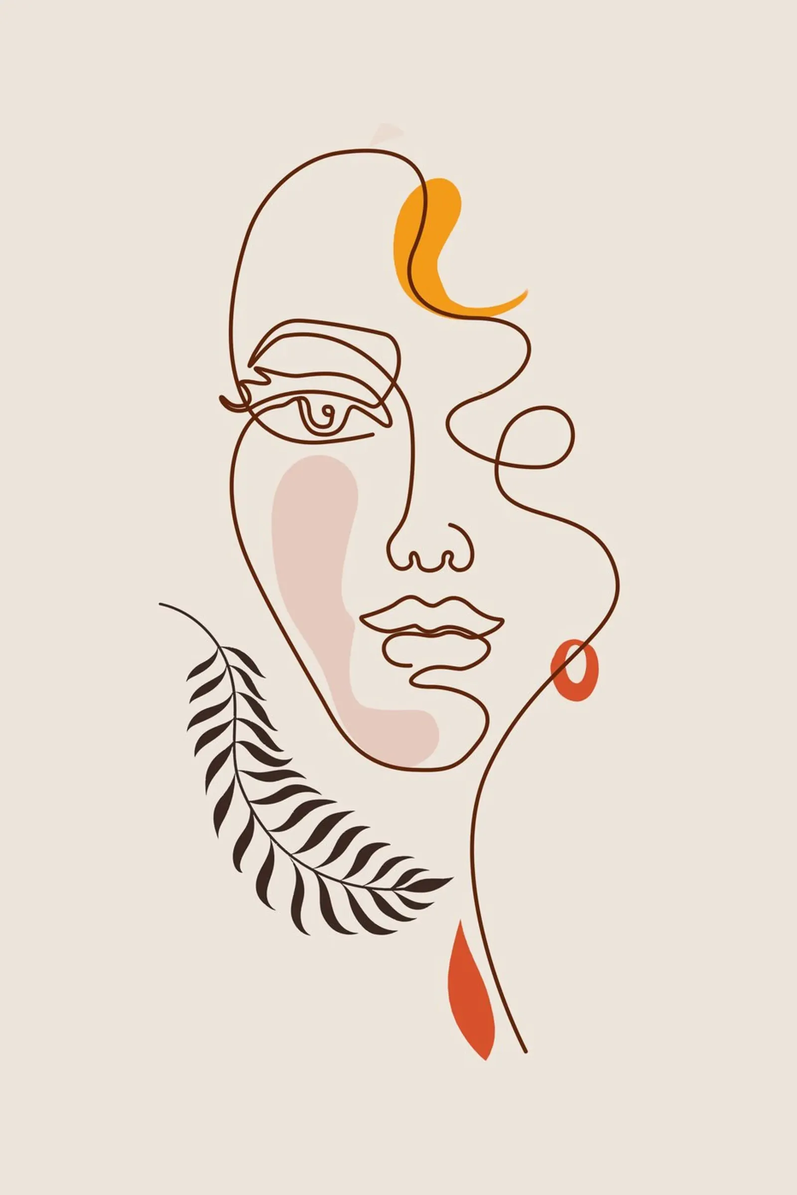 Emel Tunaboylu - Line art face pellicola backlit da The Artcircle