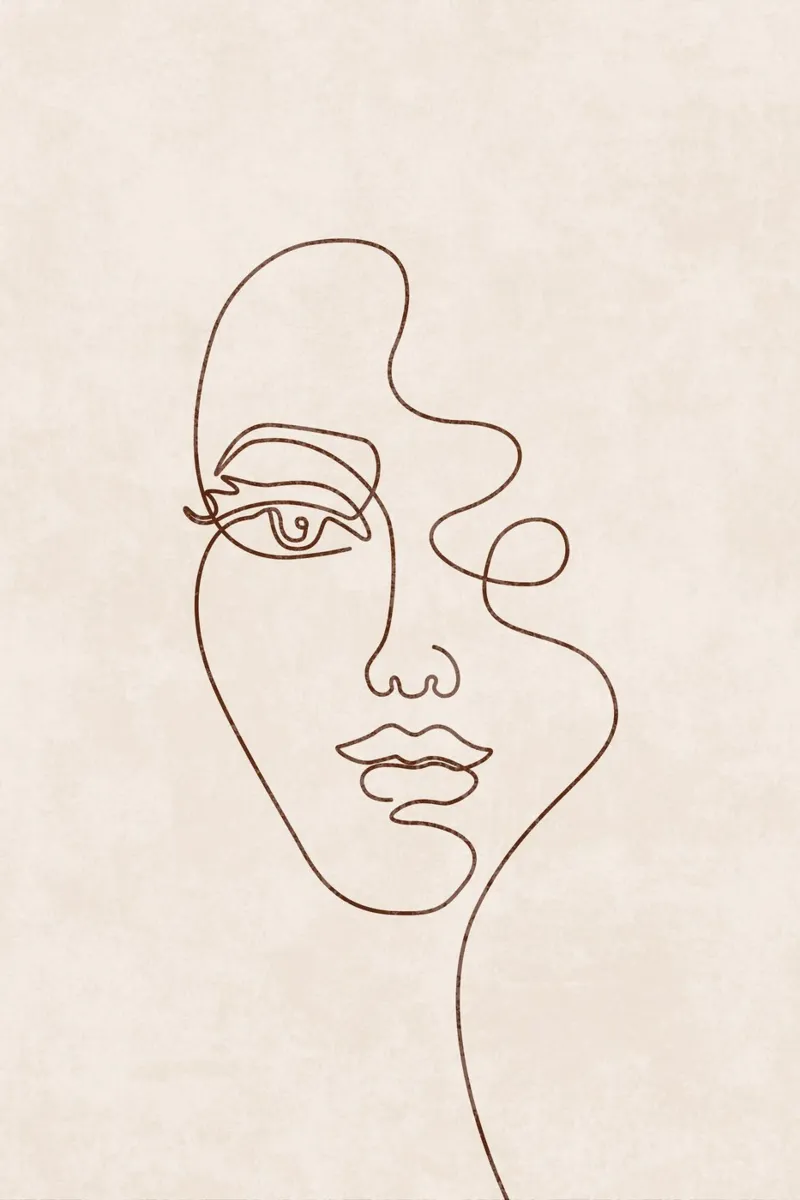 Emel Tunaboylu - Una linea di faccia carta hahnemühle da The Artcircle