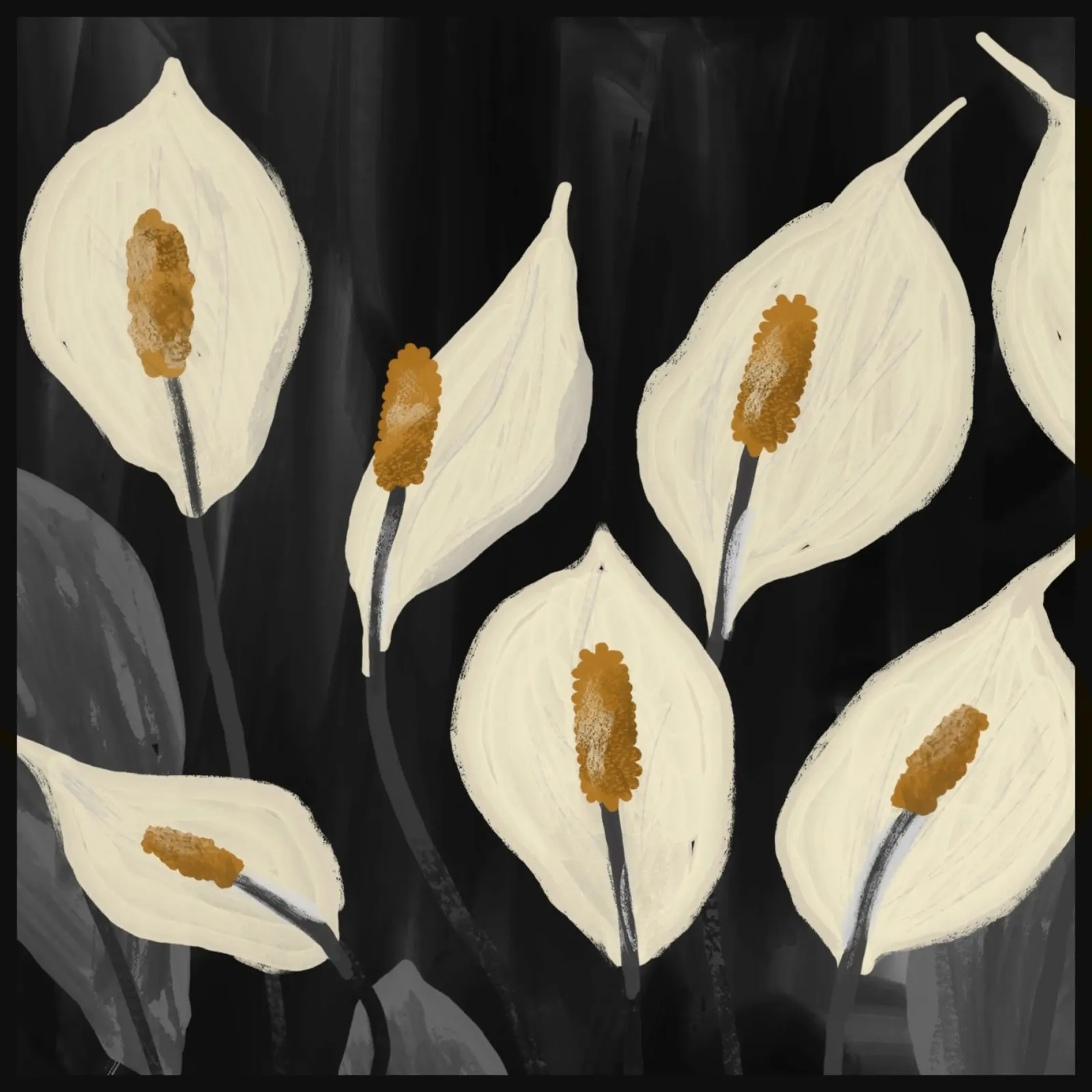 Gigli di Calla bianchi 6 plexiglass da ThingDesign