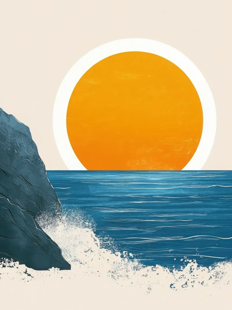 Maritime sunset canvas by Affiches Soleil & Déco Lumineuse – Sunny
