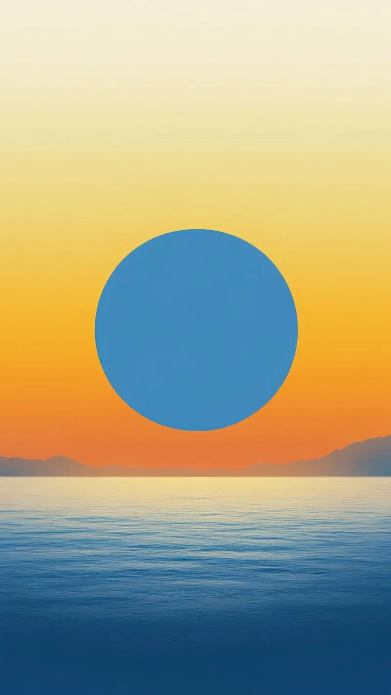 Luna blu sull'oceano pellicola backlit da Affiches Soleil & Déco Lumineuse – Sunny