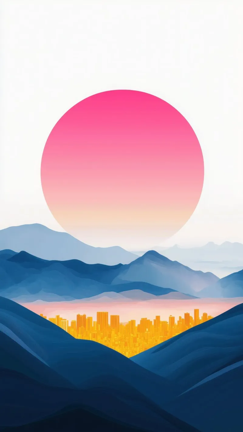 Città d'oro nella valle pellicola backlit da Affiches Soleil & Déco Lumineuse – Sunny