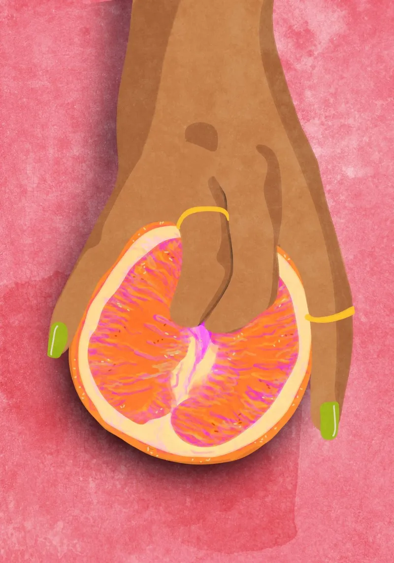 Fruity Love poster con telaio in legno da Illustration Raissa Oltmanns