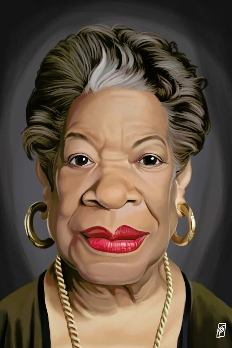 Maya Angelou pellicola backlit da Rob Art | Illustration