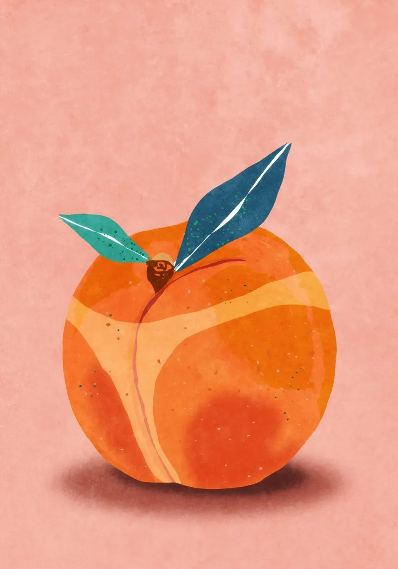 Peachy at the Beachy pellicola backlit da Illustration Raissa Oltmanns