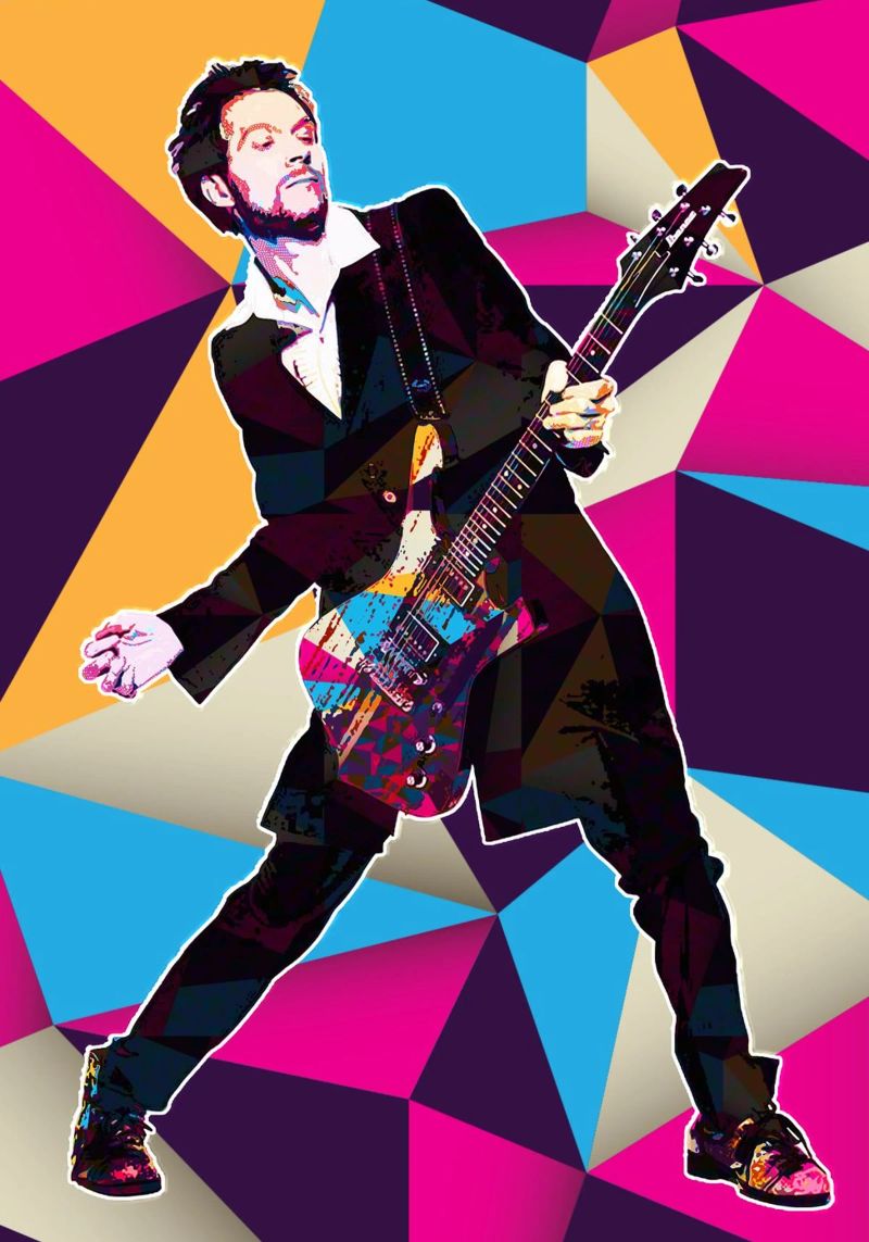 Art of Paul Gilbert poster by neonartroom