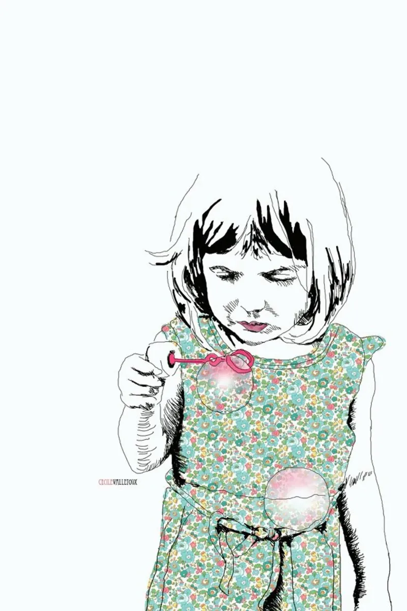 Bubble Girl metacrilato de La Belette Rose