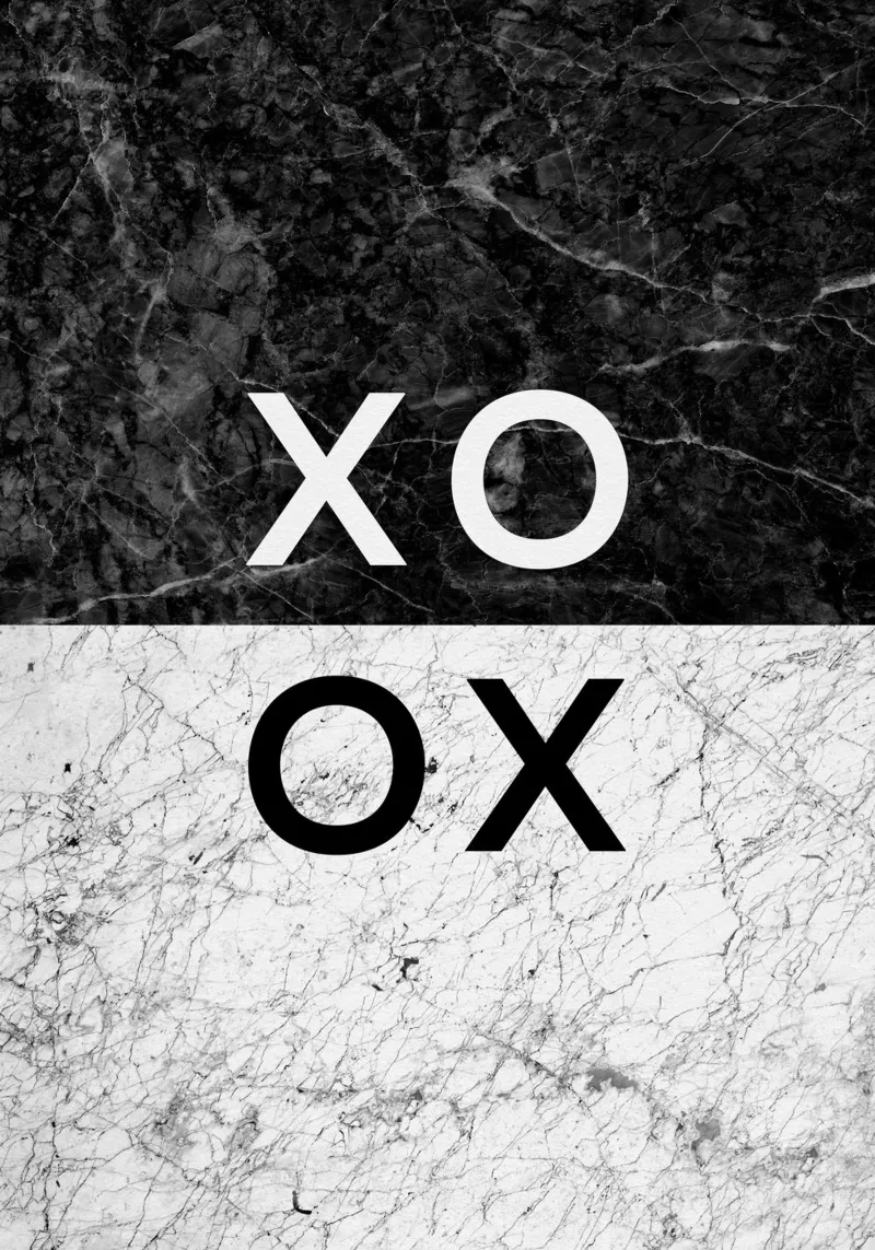 XOXO Marble Quote alu dibond de Orara Studio