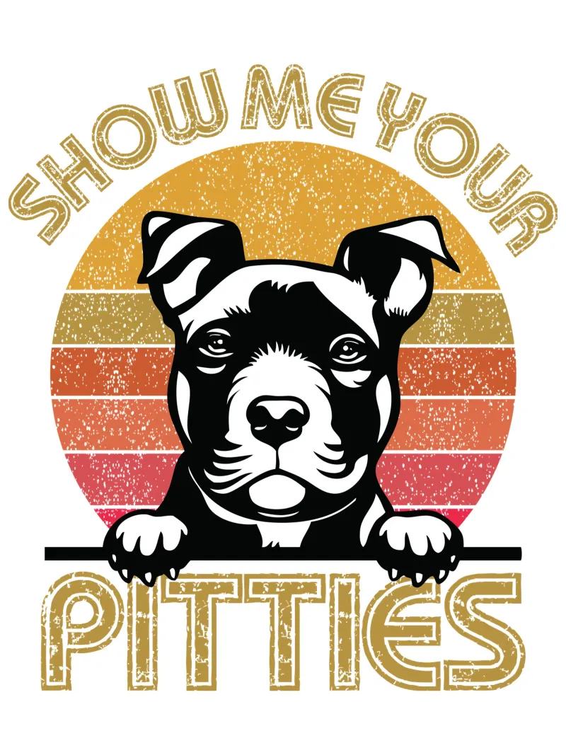 Mostrami i tuoi Pitties, amante dei cani Pitbull poster con telaio in plastica da ririedis