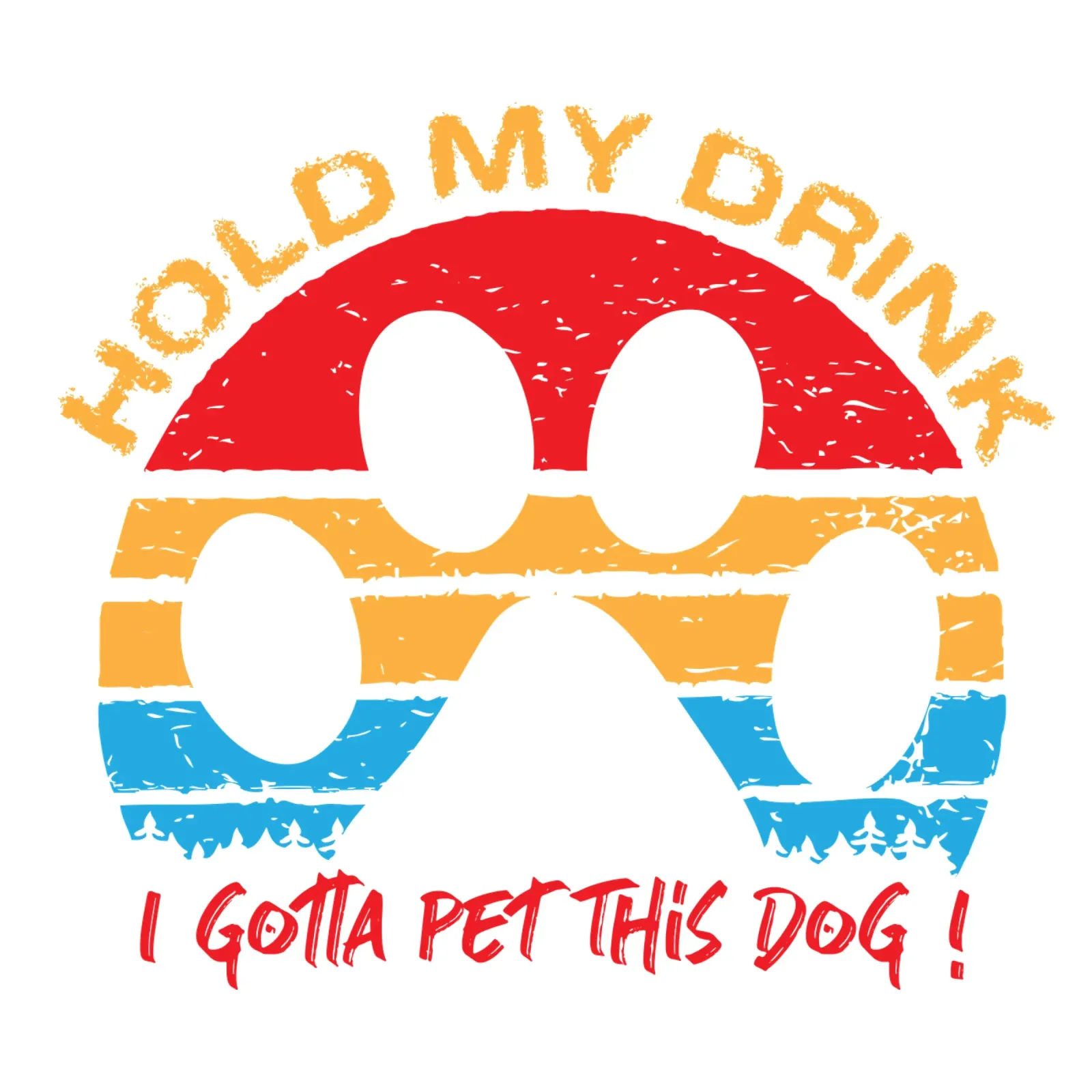 Hold My Drink I gotta Pet This Dog poster with aluminum frame by ririedis