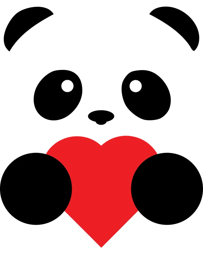 Regalo d'amore Panda per lei poster con telaio in alluminio da ririedis