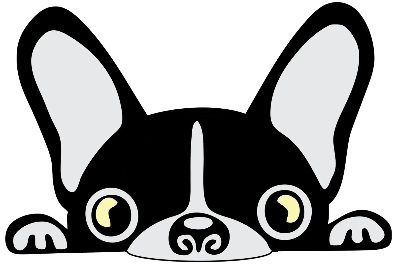 Faccia di cane che sbircia Design di un meme divertente carta hahnemühle da ririedis