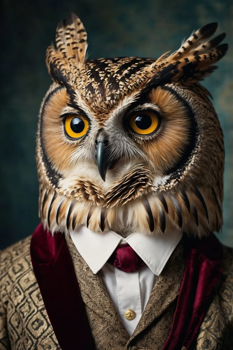 Sir Owlington: The Wise Watcher canvas by Beasts of Nobility
