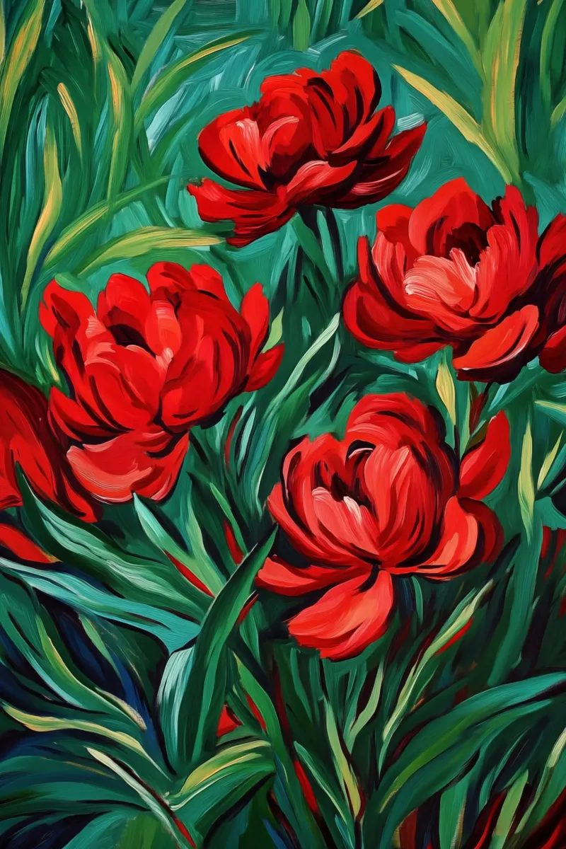 Magnifiche peonie | Pittura sensuale tela con Cornice a cassetta da Autofocus