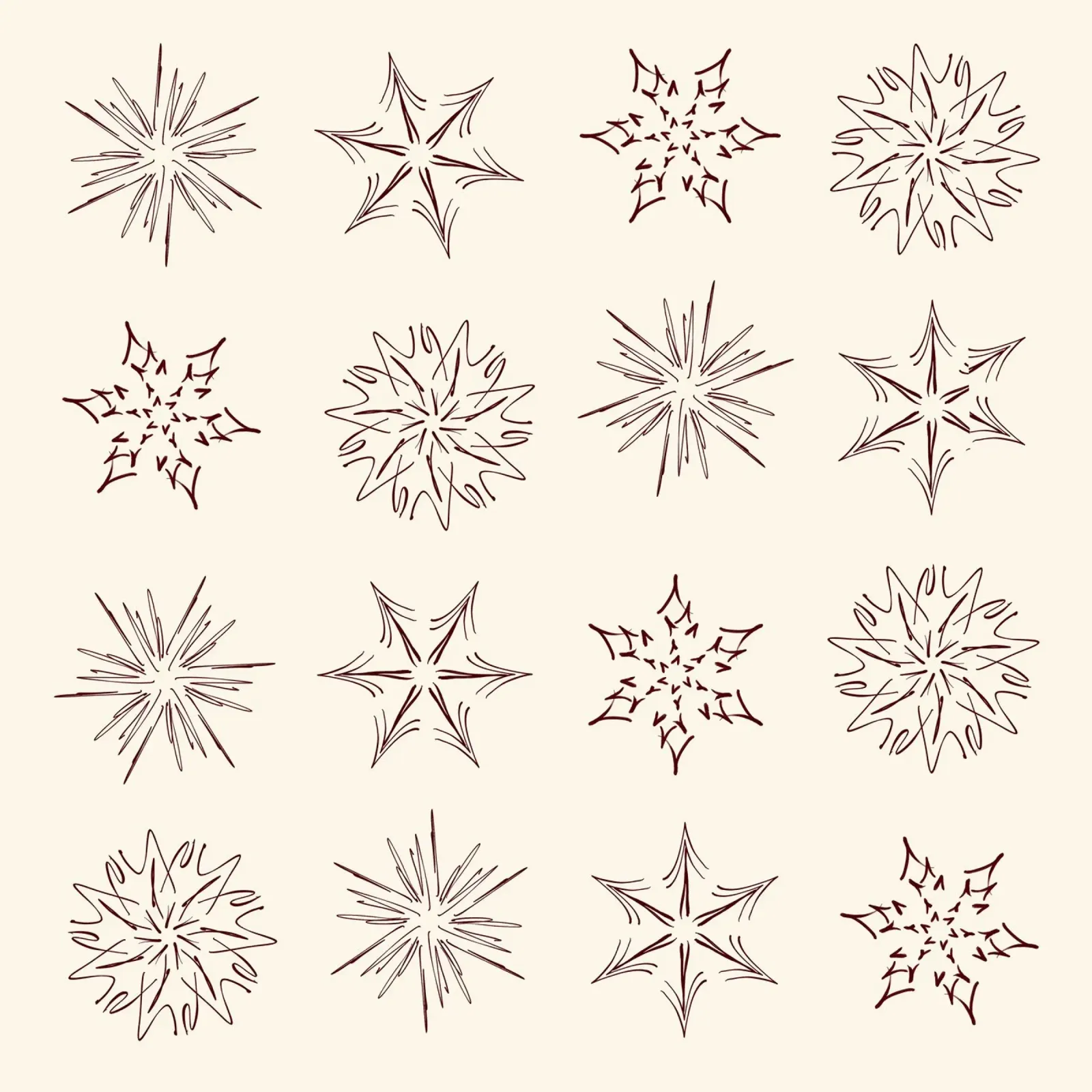 Nordic Stars & Snowflakes | Brown on Cream Neutral pellicola backlit da sabidussi