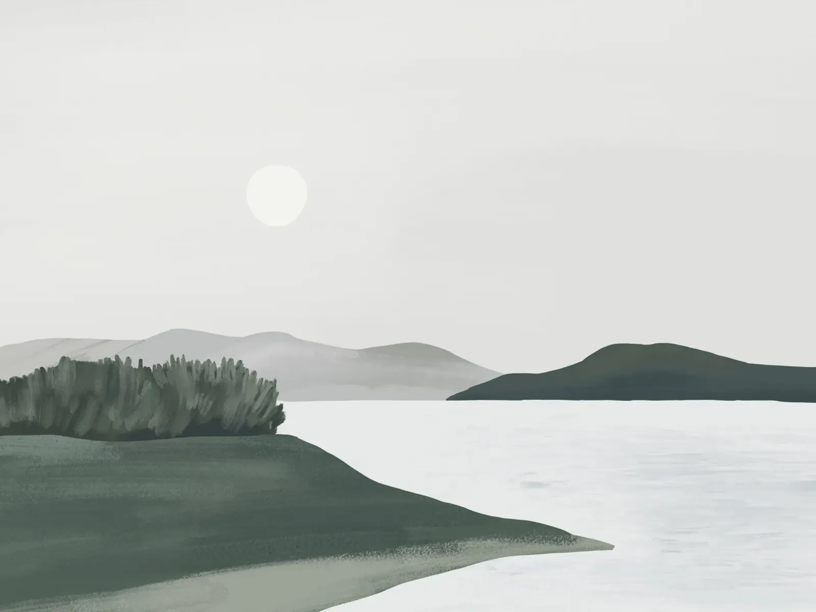 Paesaggio minimalista pellicola backlit da ThingDesign