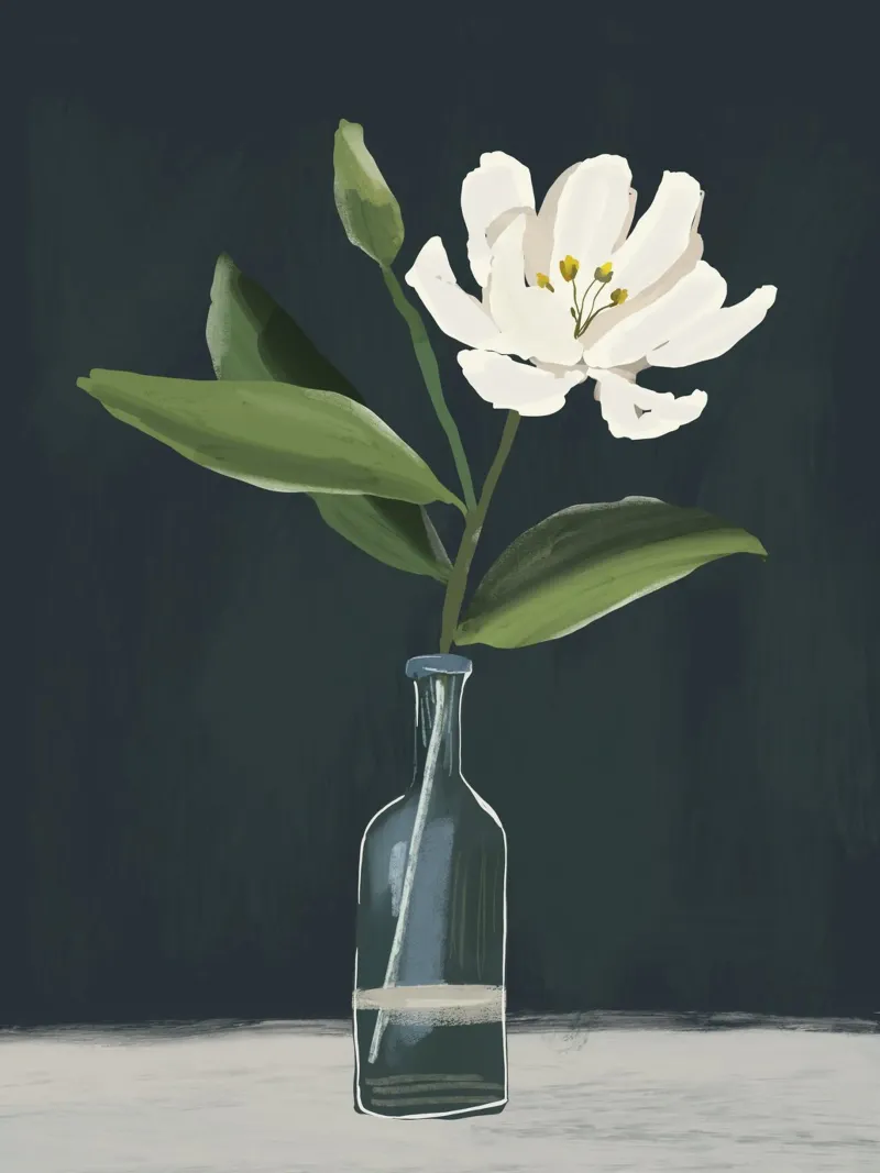 Un fiore in un vaso pellicola backlit da ThingDesign