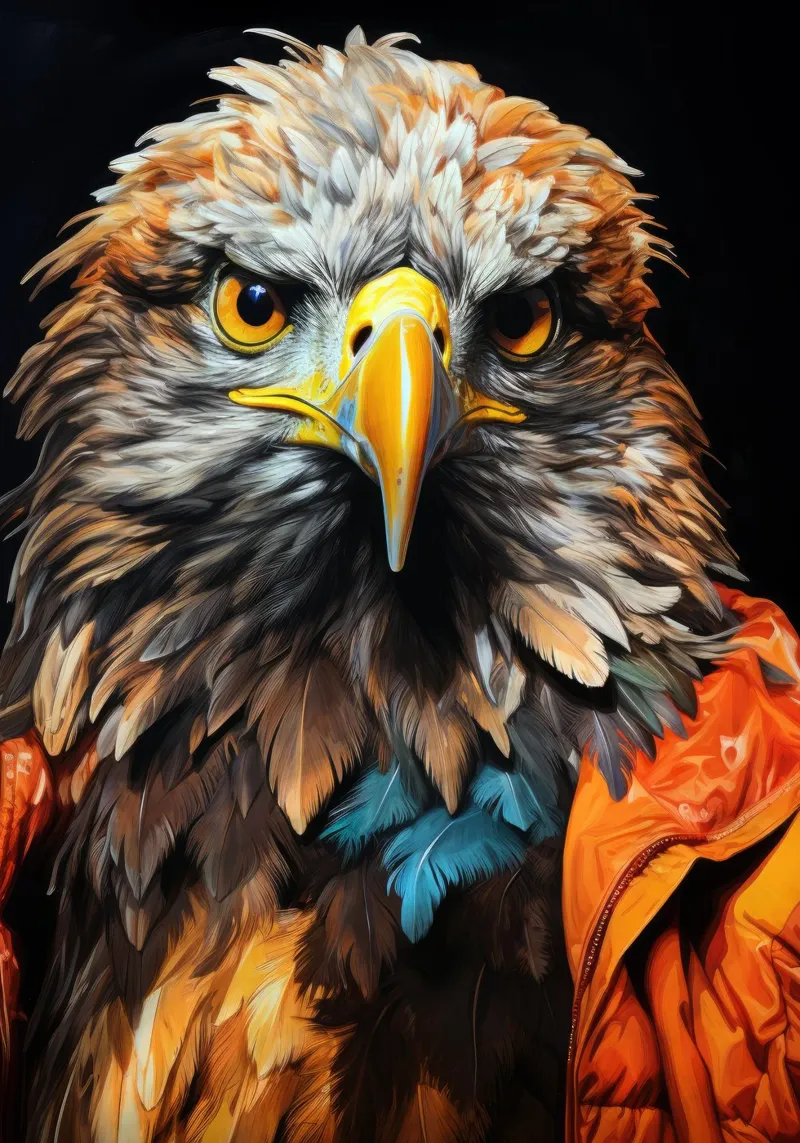 L'aquila, l'uccello, arte animale pellicola backlit da Justyna Jaszke JBJart