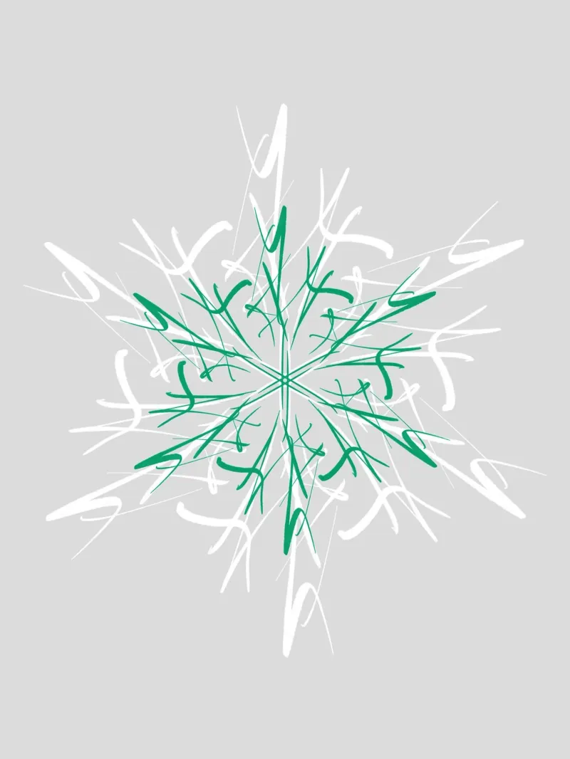 Christmas Star | Green & Silver Gray poster con telaio in alluminio da sabidussi