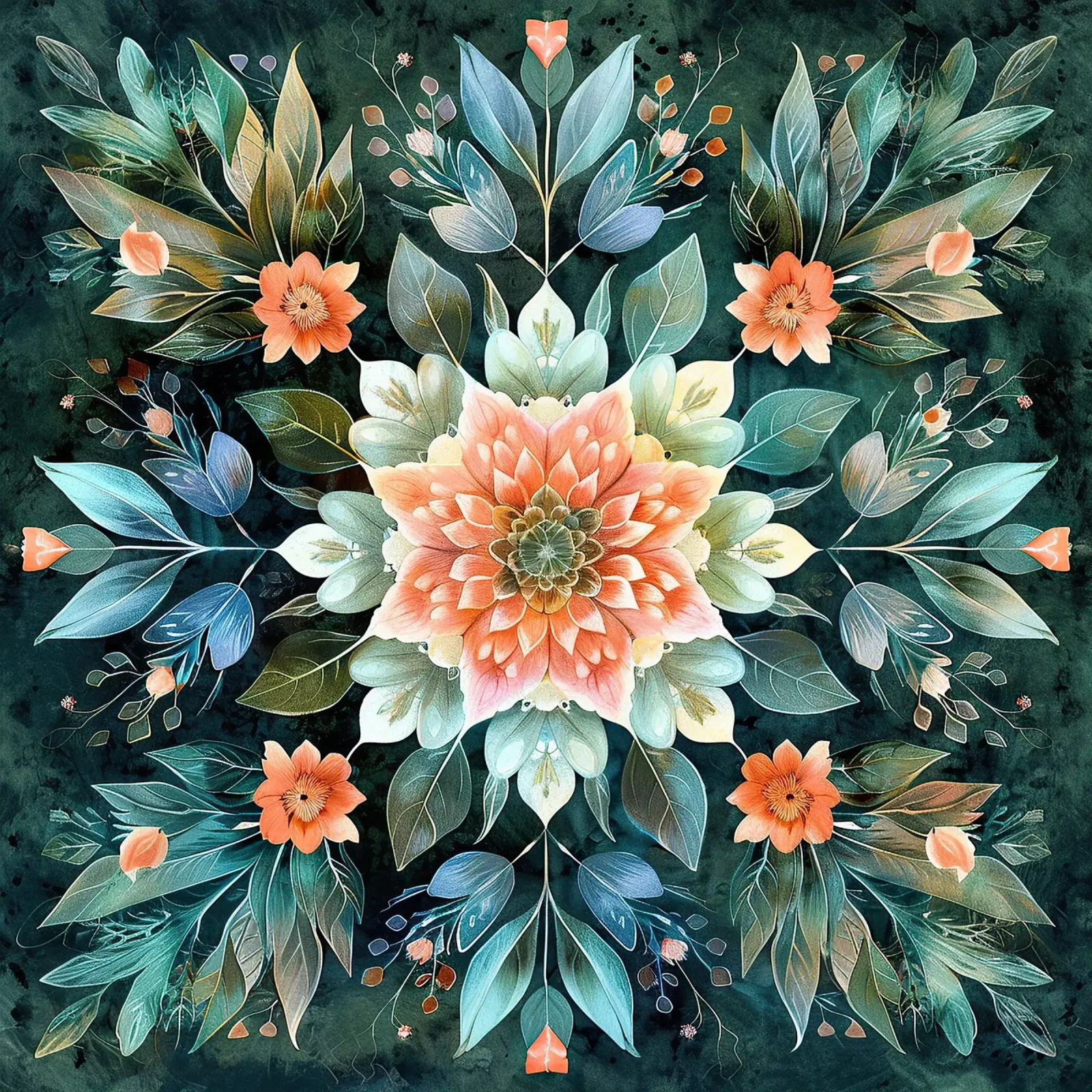 William Morris "Symmetrical Dreams: The Mandala Journey" pellicola backlit da Nikis Art Studio