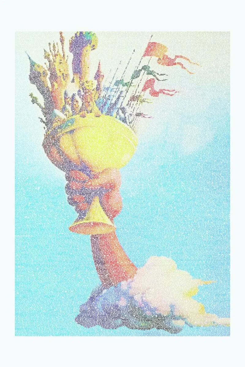 The Holy Grail poster con telaio in plastica da Robotic Ewe