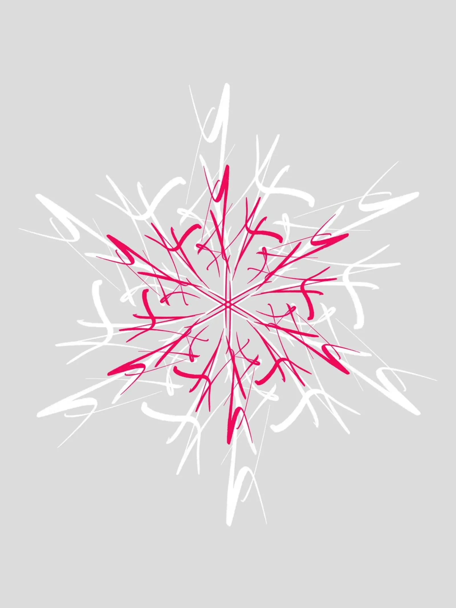 Stella di Natale | Magenta e Grigio Argento pellicola backlit da sabidussi
