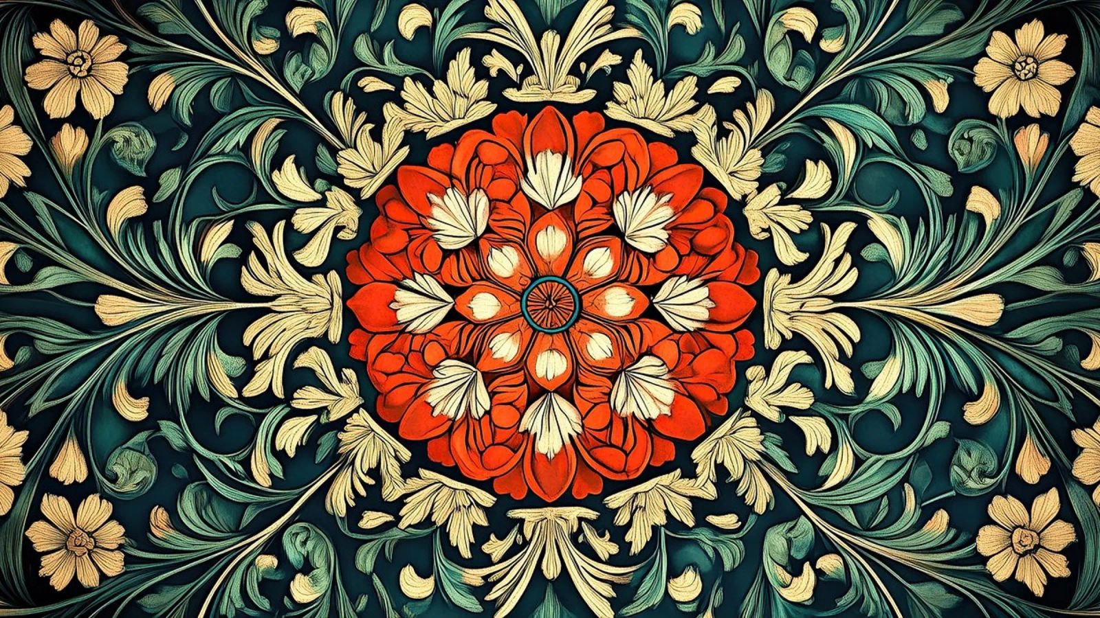 William Morris "Floral Folklore: The Story of William Morris poster by Nikis Art Studio