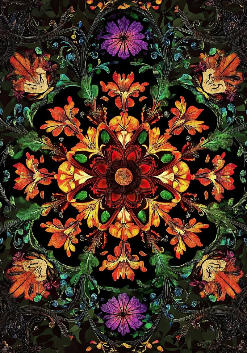William Morris "The Floral Narrative: Telling Stories with M pellicola backlit da Nikis Art Studio