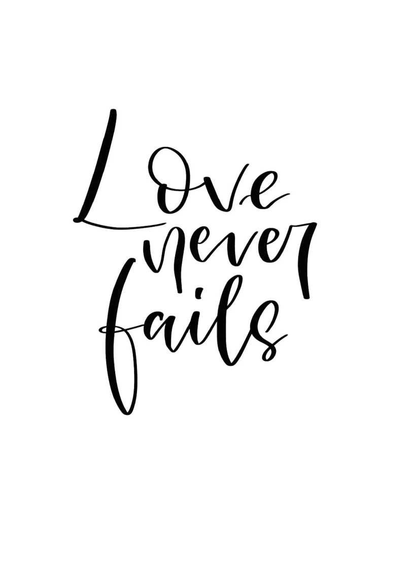 Love never fails carta hahnemühle da julianas.letterei