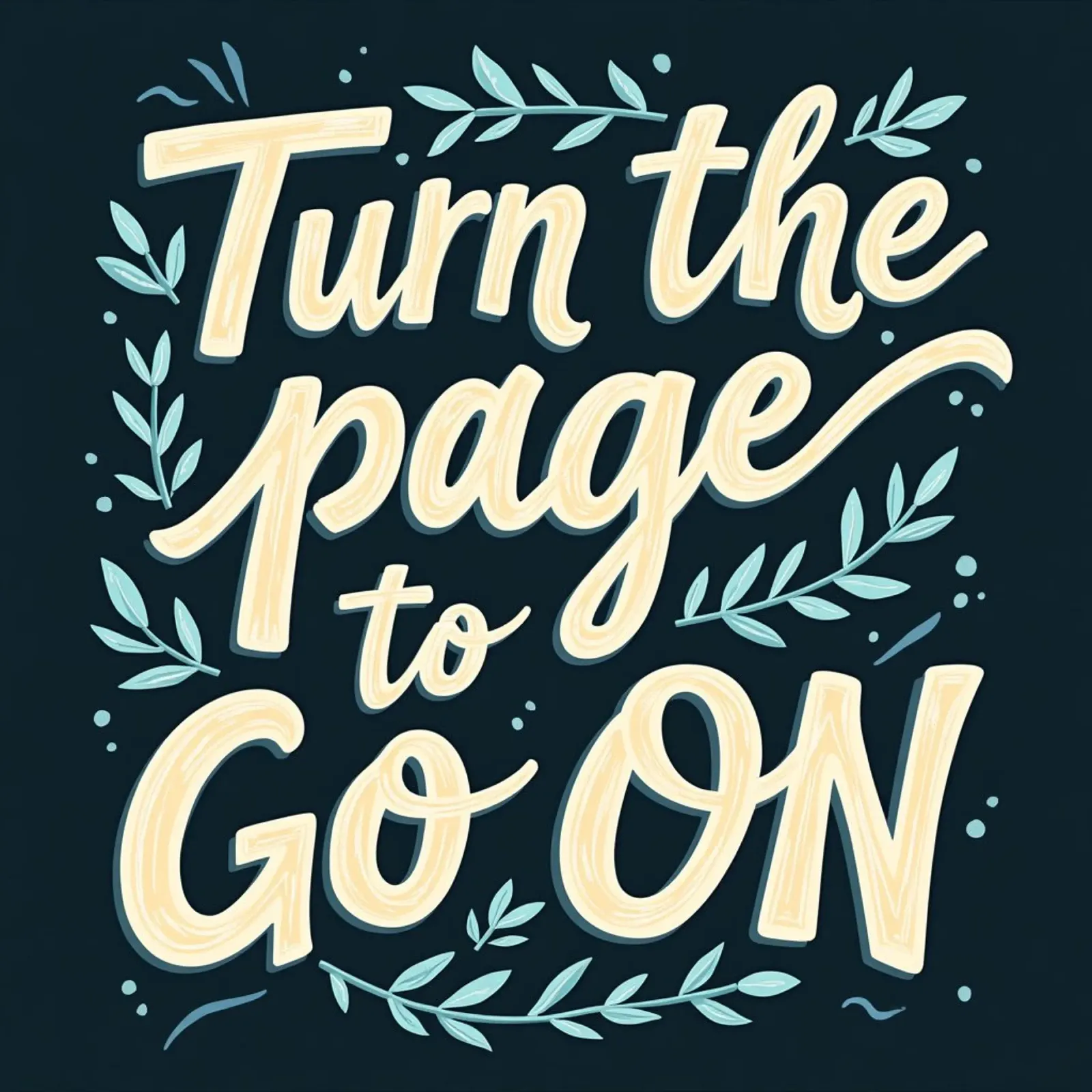 Turn the Page to Go On canvas by inspirational quote