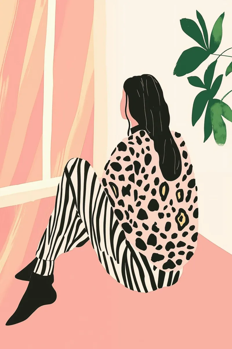 Boho Leoparden-Lady | Trendy Animal Print Girl hahnemühle by Autofocus