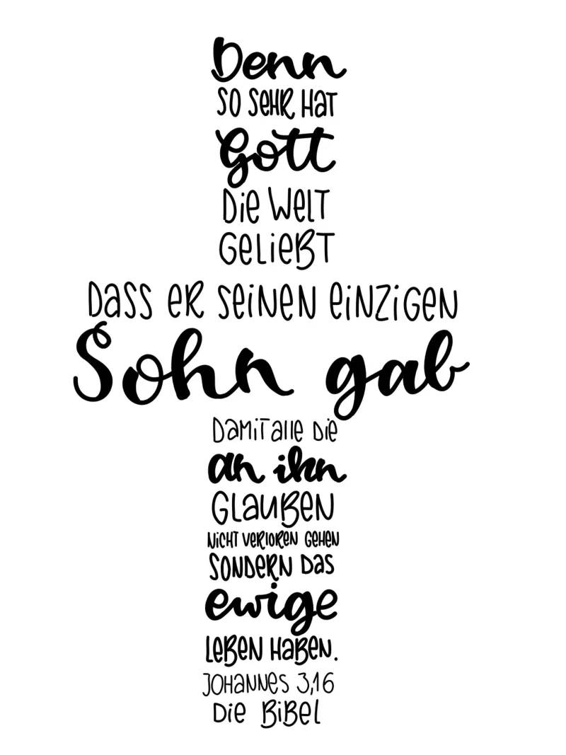 Johannes 3,16 pellicola backlit da Letters of Love