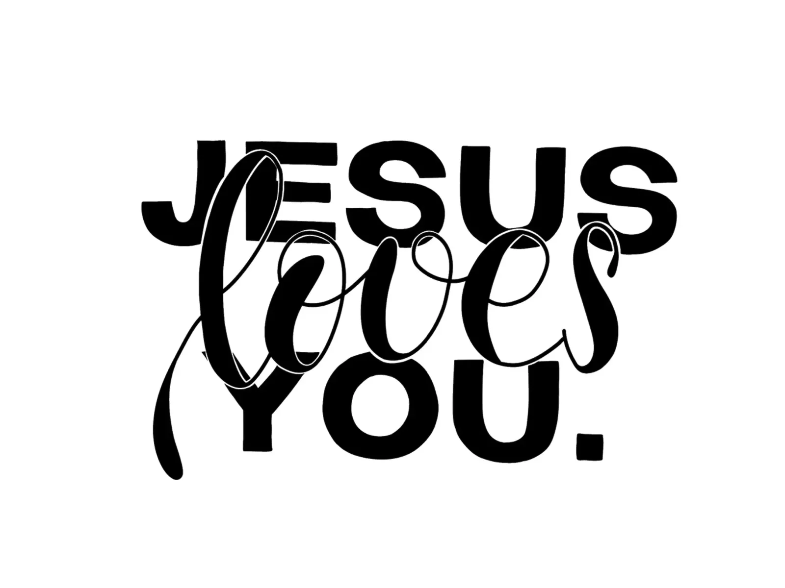Jesus loves you canvas by Letters of Love